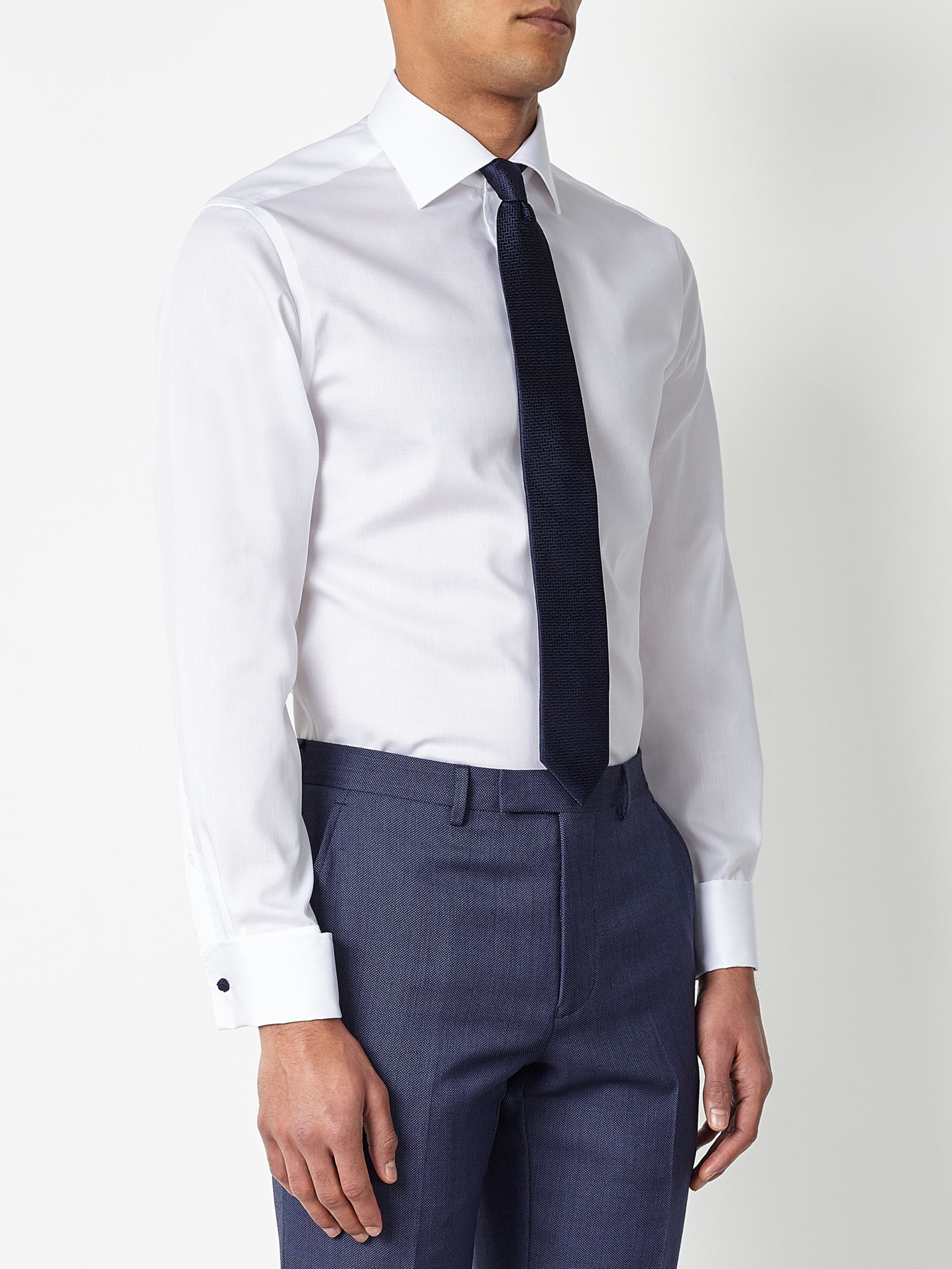 slim fit double cuff shirt