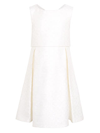 John Lewis Heirloom Collection Girls' Jacquard Dress, Cream