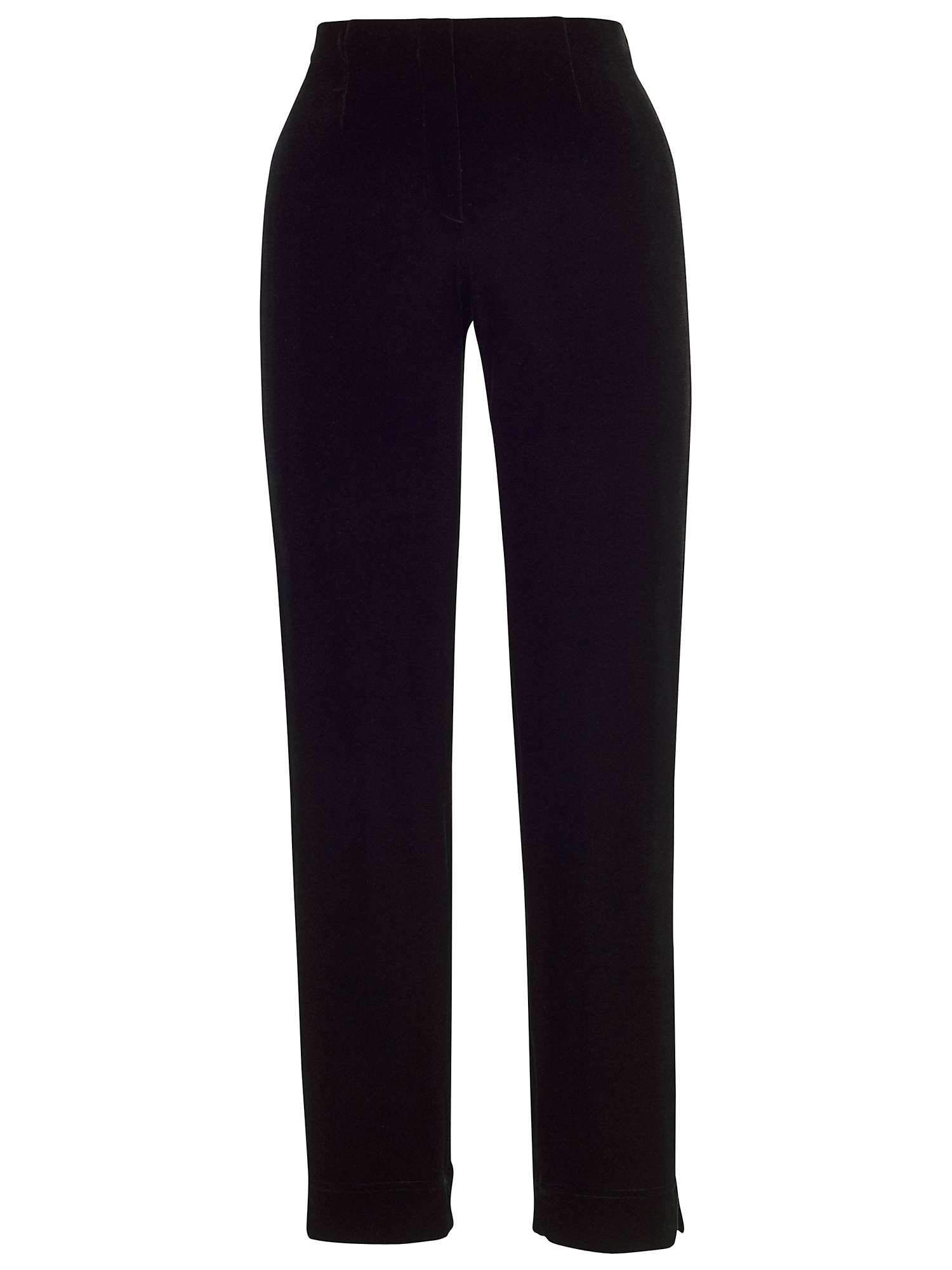 Buy Chesca Velvet Pull On Trousers, Black Online at johnlewis.com