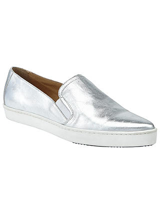 Kin Elise Pointed Toe Slip On Trainers, Silver