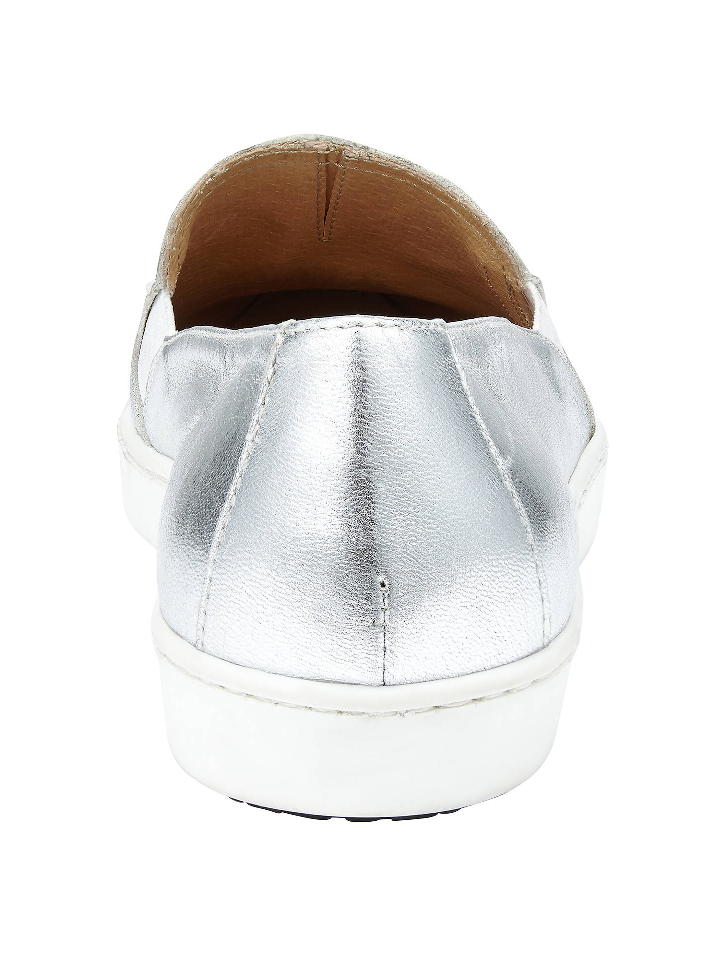Kin Elise Pointed Toe Slip On Trainers, Silver at John Lewis & Partners