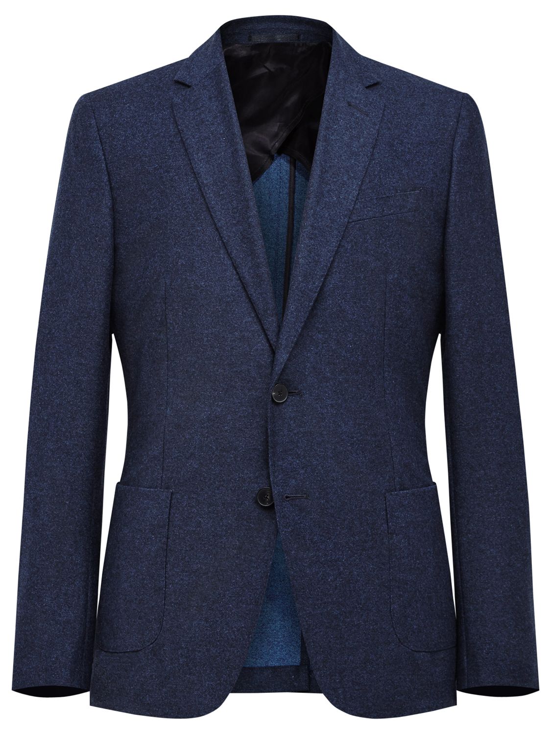 Reiss Teller Premium Slim Wool Blazer, Navy at John Lewis & Partners