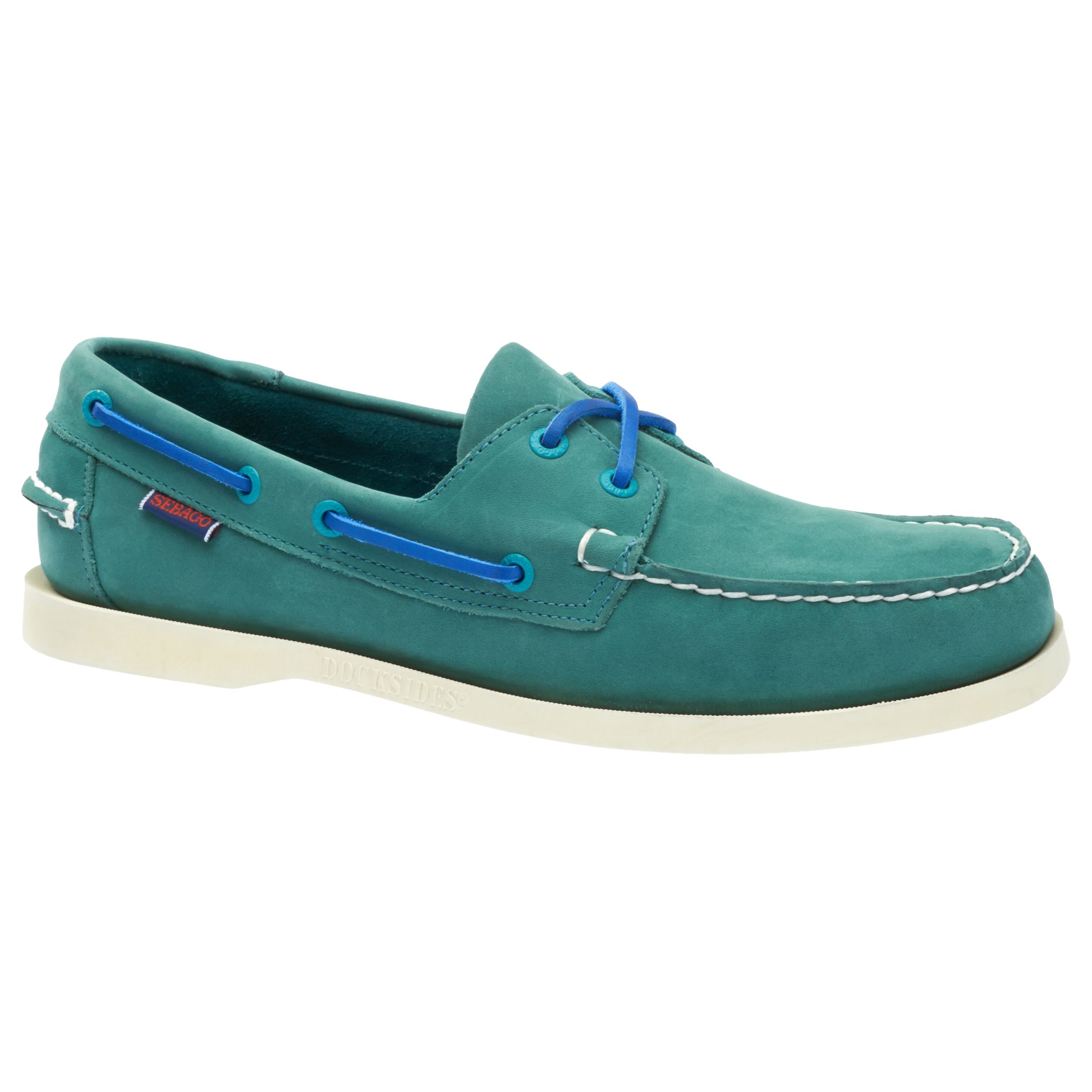 teal boat shoes