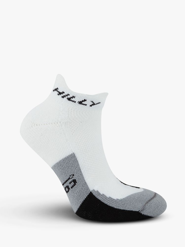 Hilly Monoskin Cushion Running Socklets, White/Black, S