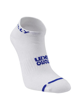 Hilly Lite Running Socklets, Single Pair, White/Blue