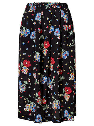 Collection WEEKEND by John Lewis Riverboat Floral Skirt, Black/Multi