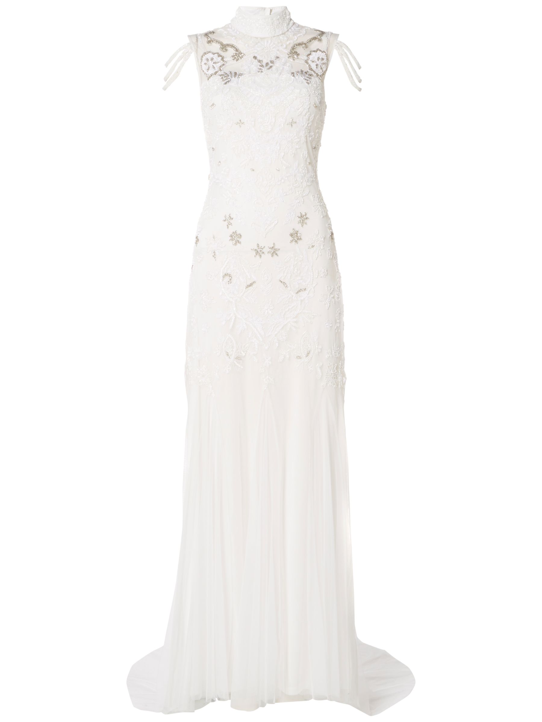 Raishma Fallen Strap Bridal Gown, White at John Lewis & Partners