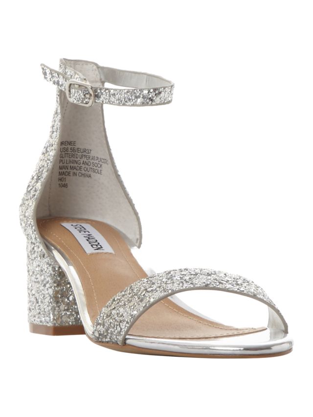 Silver block clearance heels steve madden