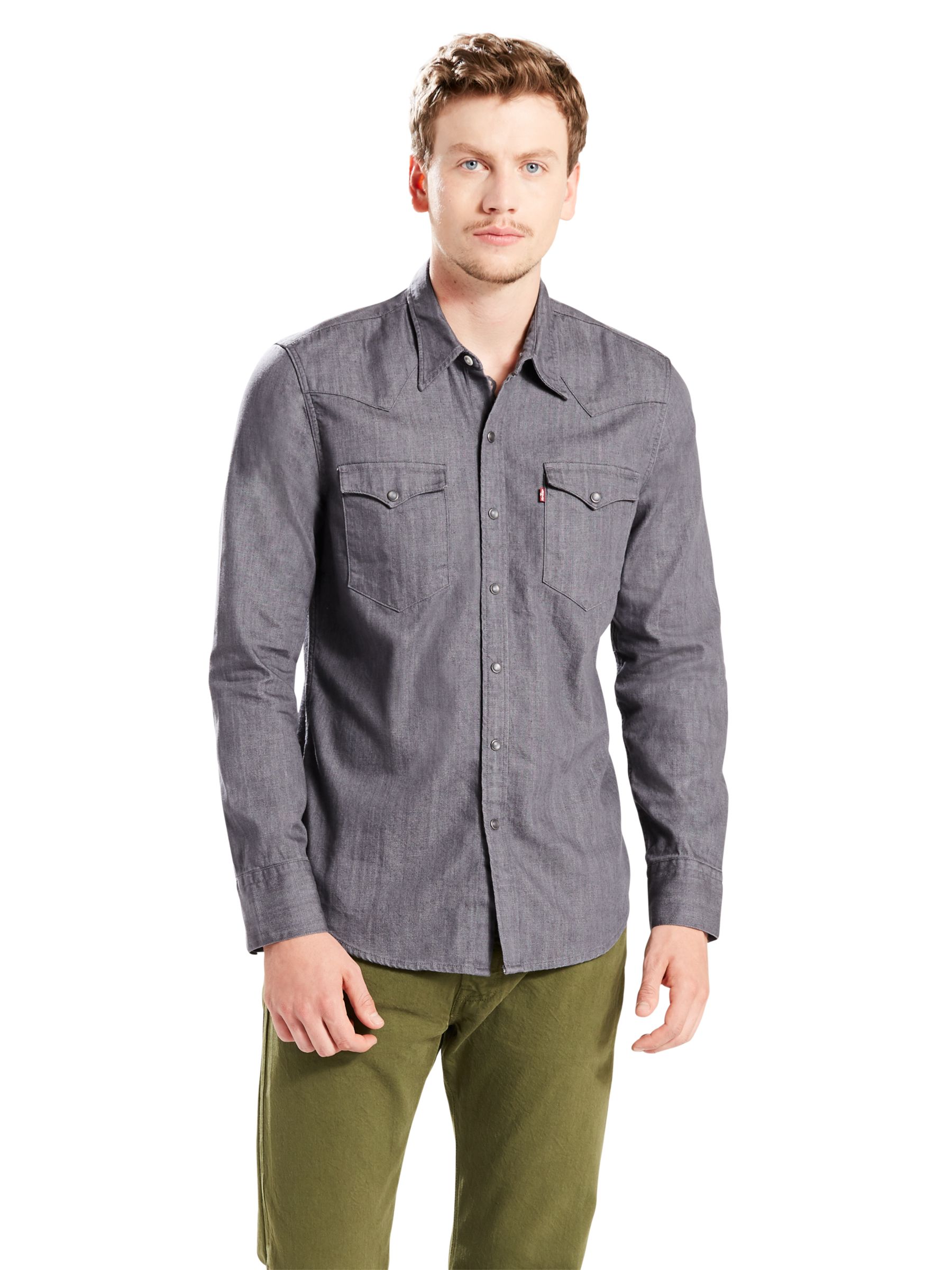 Levi's Barstow Western Shirt, Grey at 