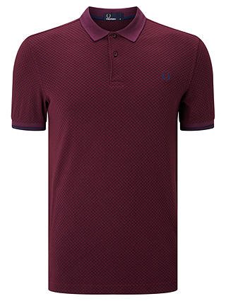 Fred Perry Chequerboard Print Pique Polo Shirt