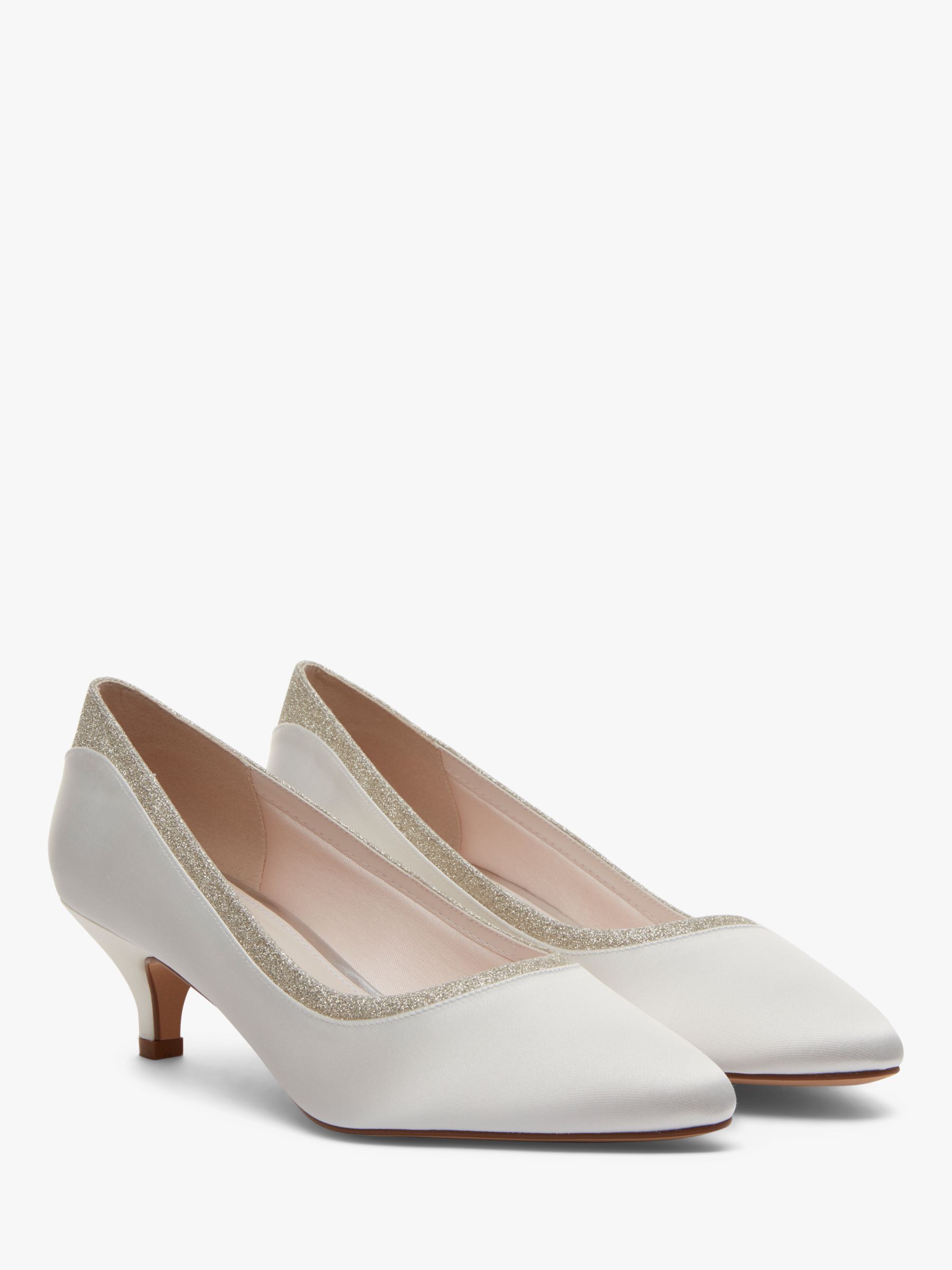Buy Rainbow Club Bobbie Cone Heeled Court Shoes, Ivory Online at johnlewis.com