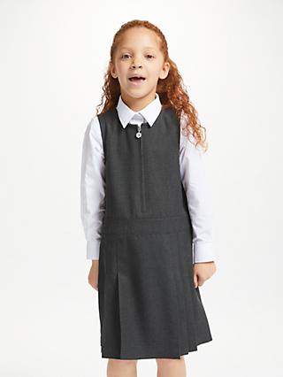 Children Pinafore Box Dress Sizes Age 2-16 Pleated Dress Zip School Uniform 