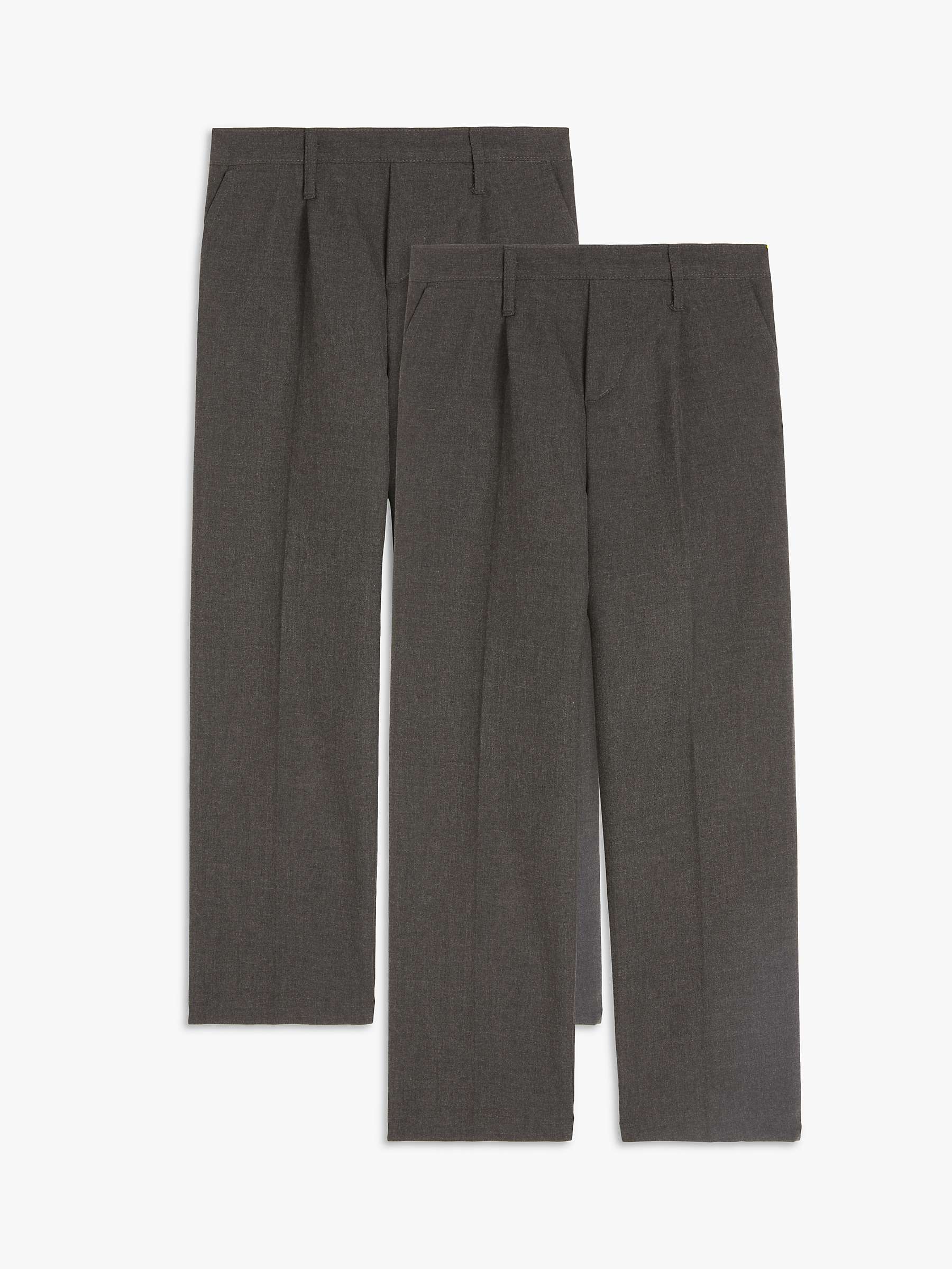 Buy John Lewis ANYDAY The Basics Adjustable Waist Boys' School Trousers, Pack of 2 Online at johnlewis.com