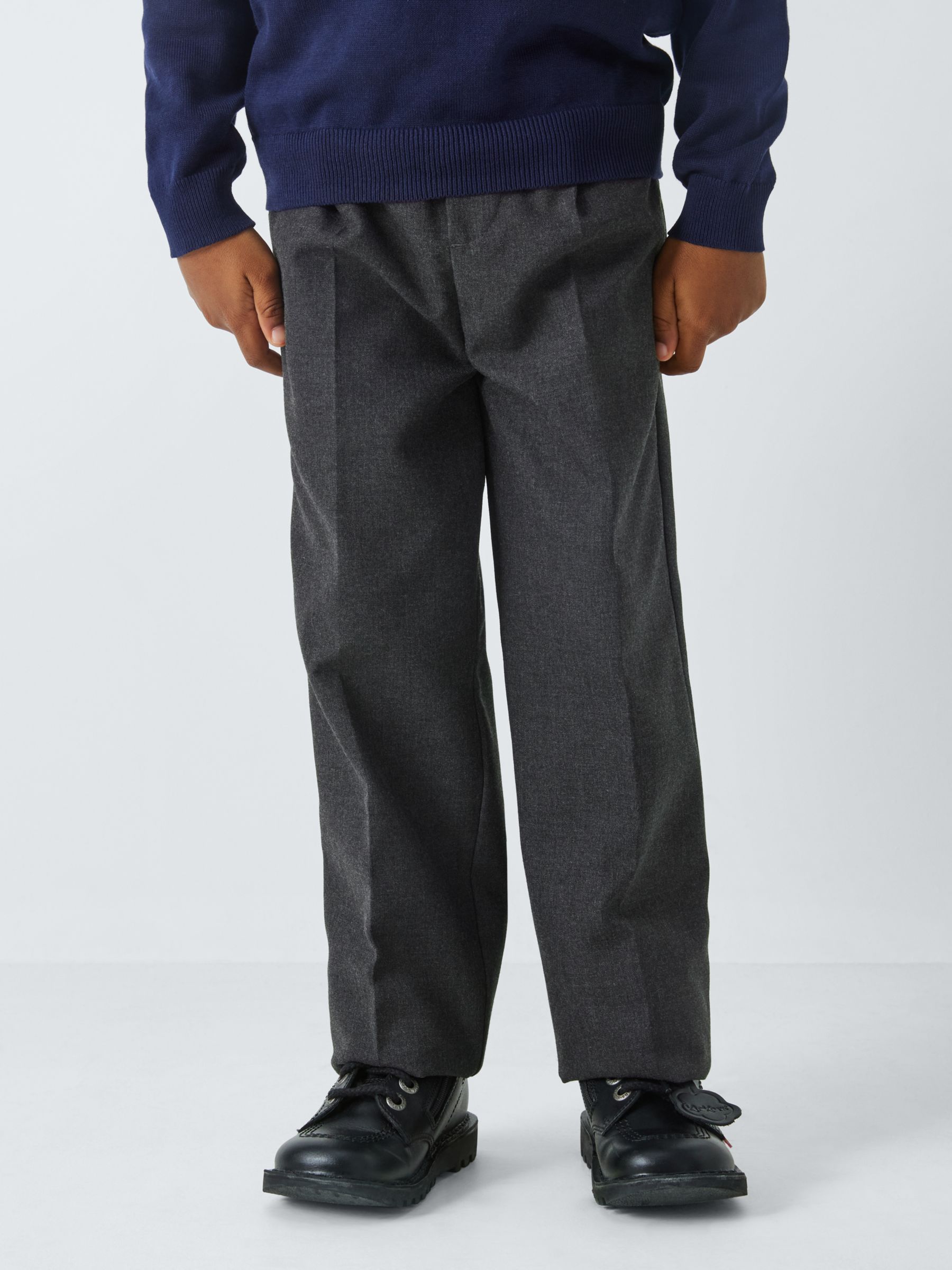 TWIN PACK Boys School Full Elastic Pull Up Trouser, School Uniform