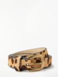 John Lewis & Partners Sarah Smart Daytime Leather Belt, Leopard