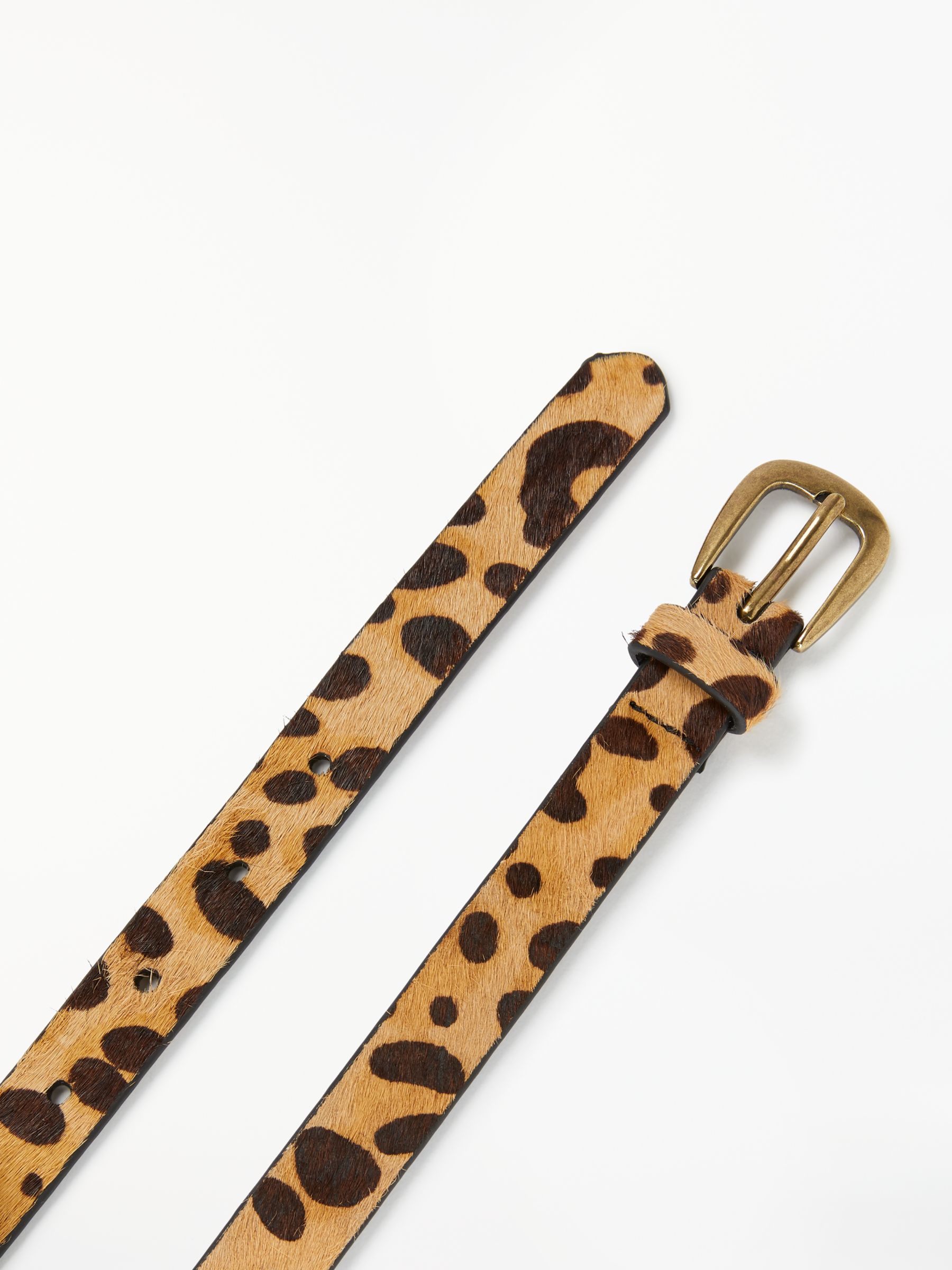 John Lewis Sarah Smart Daytime Leather Belt, Leopard, S