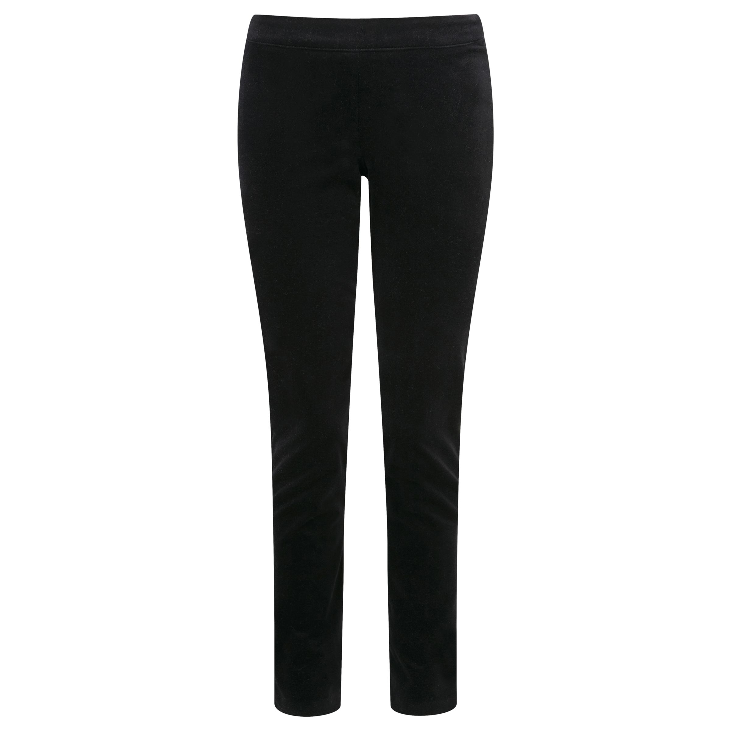 Pure Collection Natalie Washed Velvet Trousers, Black