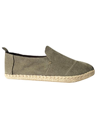 TOMS Classic Deconstructed Washed Slip-On Shoes, Olive