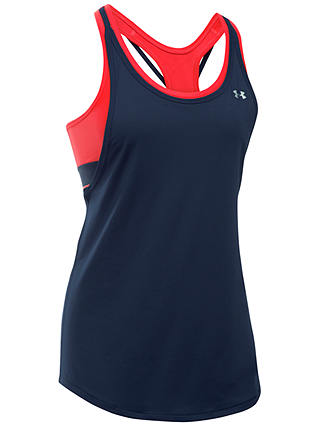 Under Armour HeatGear Armour 2-in-1 Tank Top, Navy/Red