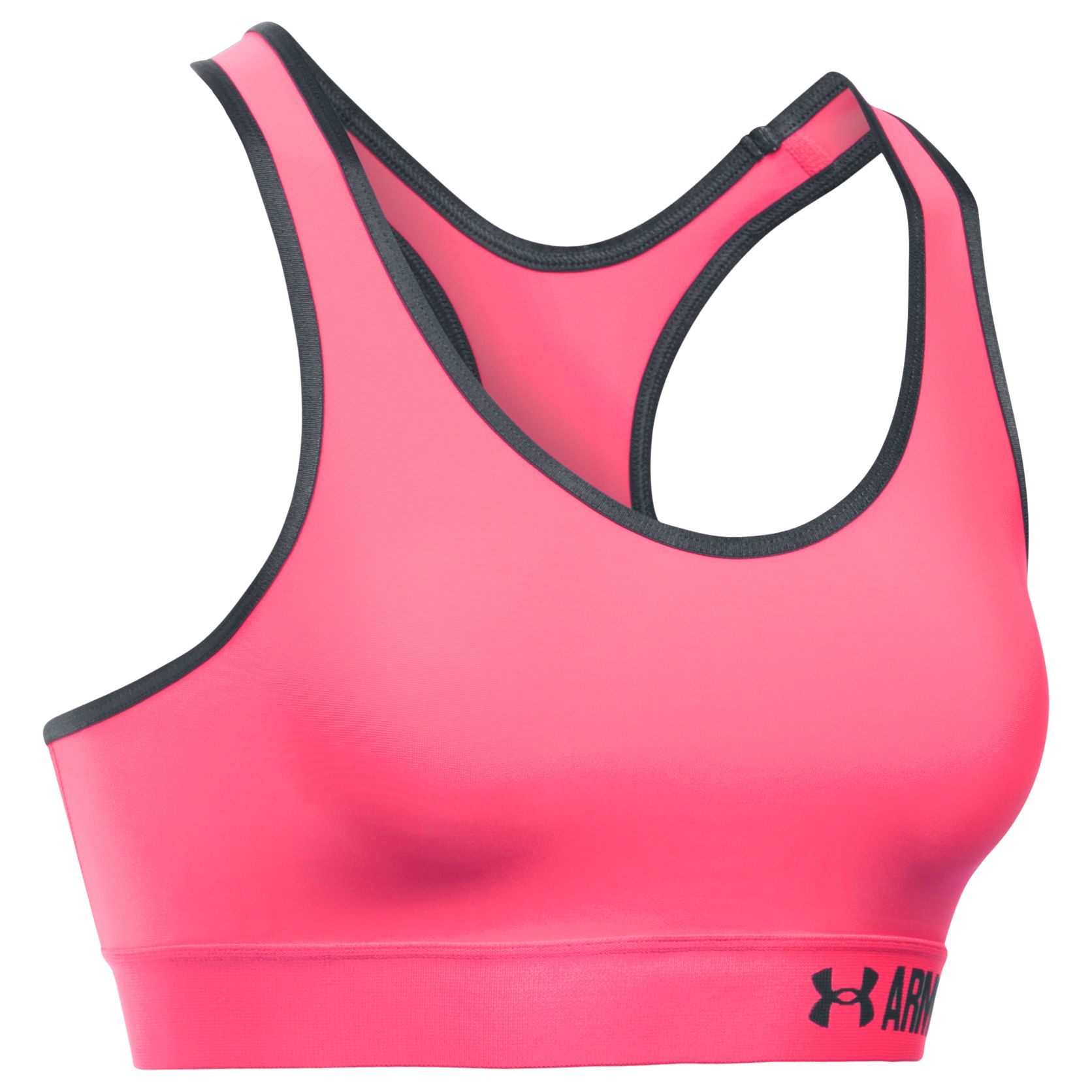 Under Armour Mid Solid Sports Bra, Pink