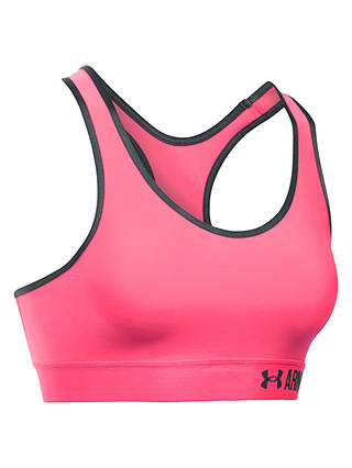 Under Armour Mid Solid Sports Bra, Pink