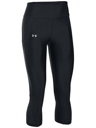 Under Armour Fly By Printed Capris, Black
