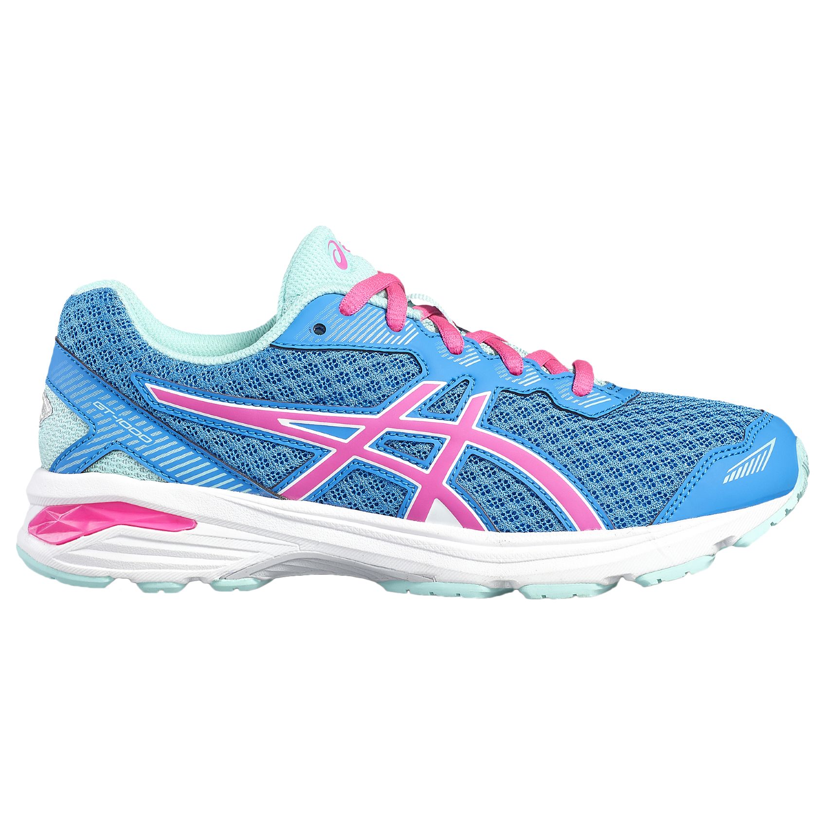 asics blue and pink trainers