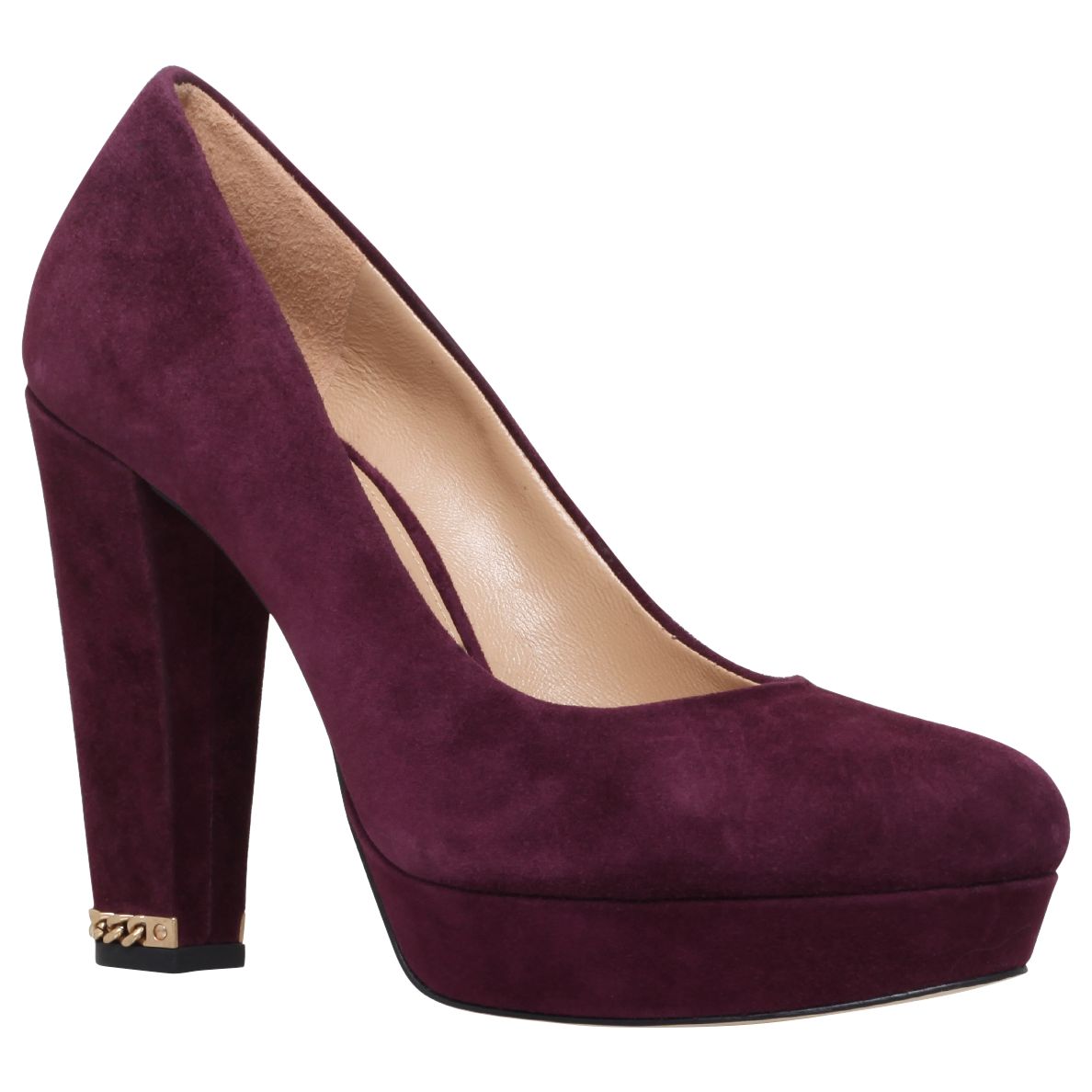 michael kors high heels purple