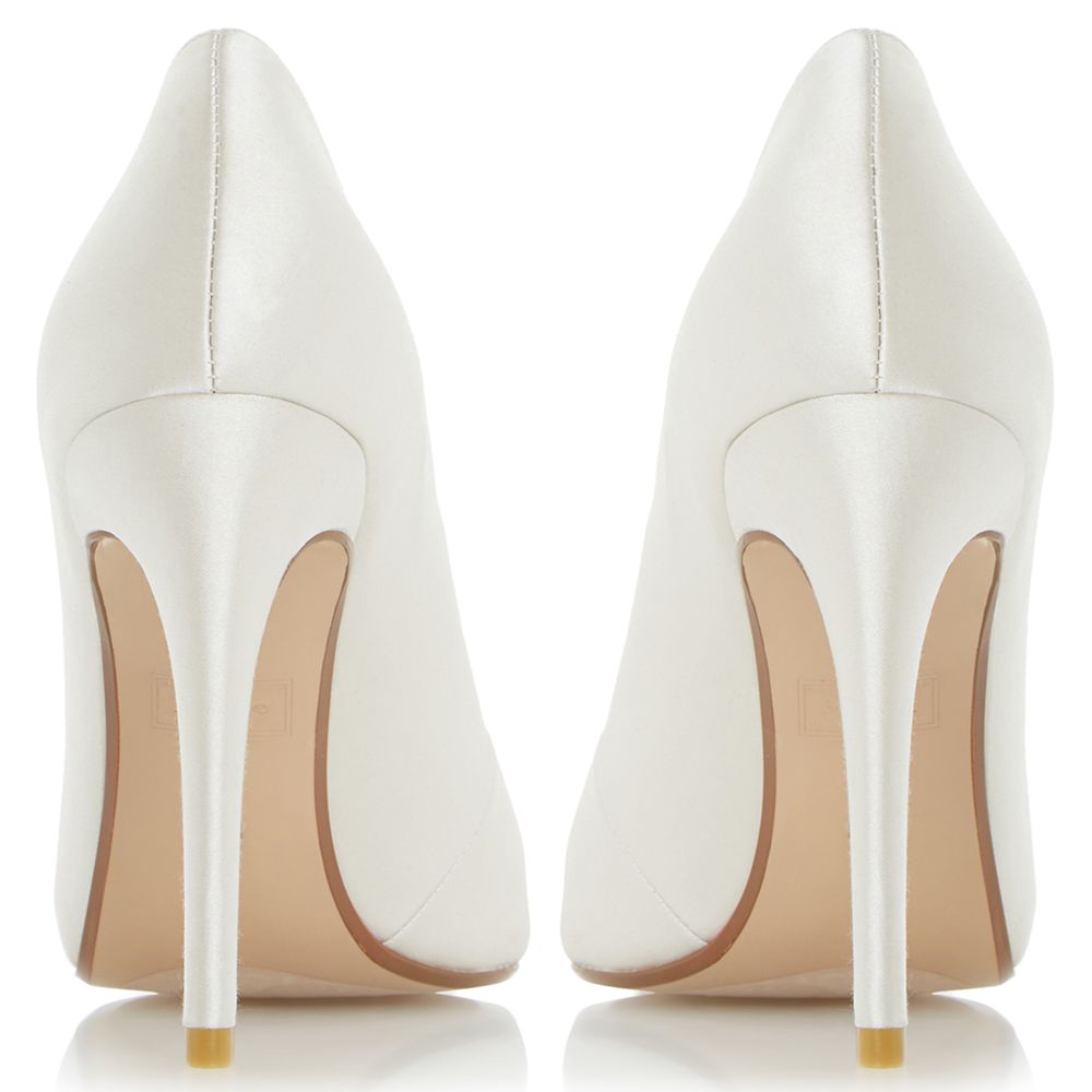 Dune Bridal Collection Breanna Jewel Stiletto Court Shoes, Ivory Satin ...