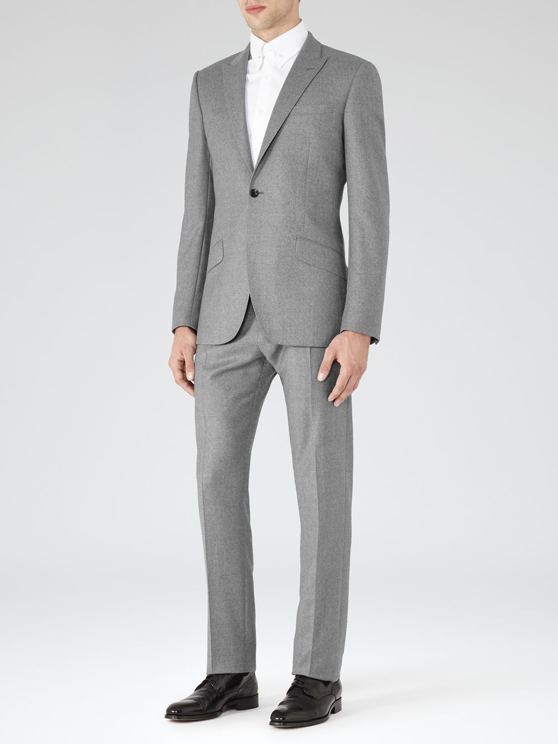 Reiss Samuel Peak Lapel Modern Fit Suit, Grey