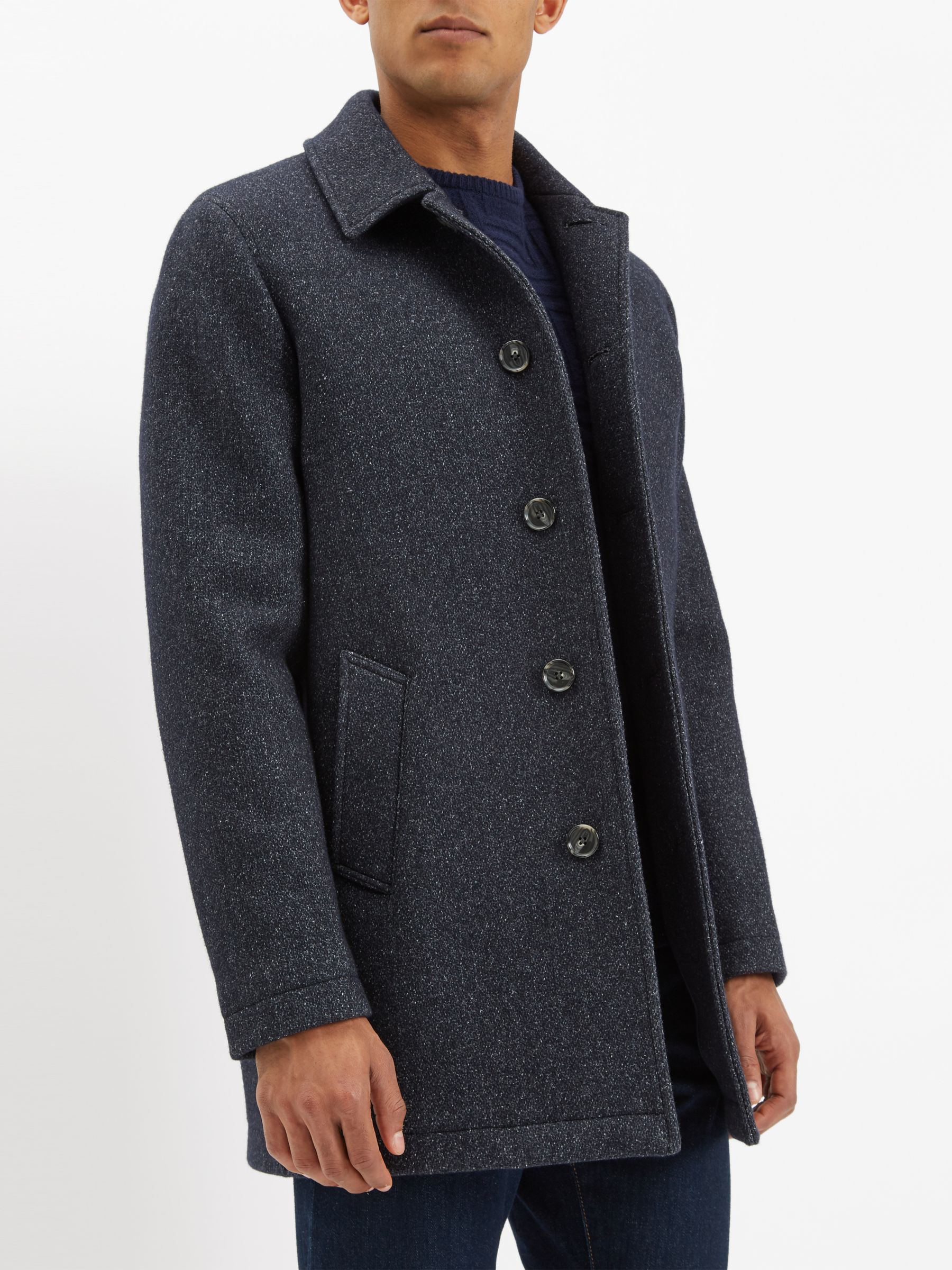 Jaeger Double-Faced Car Coat, Navy