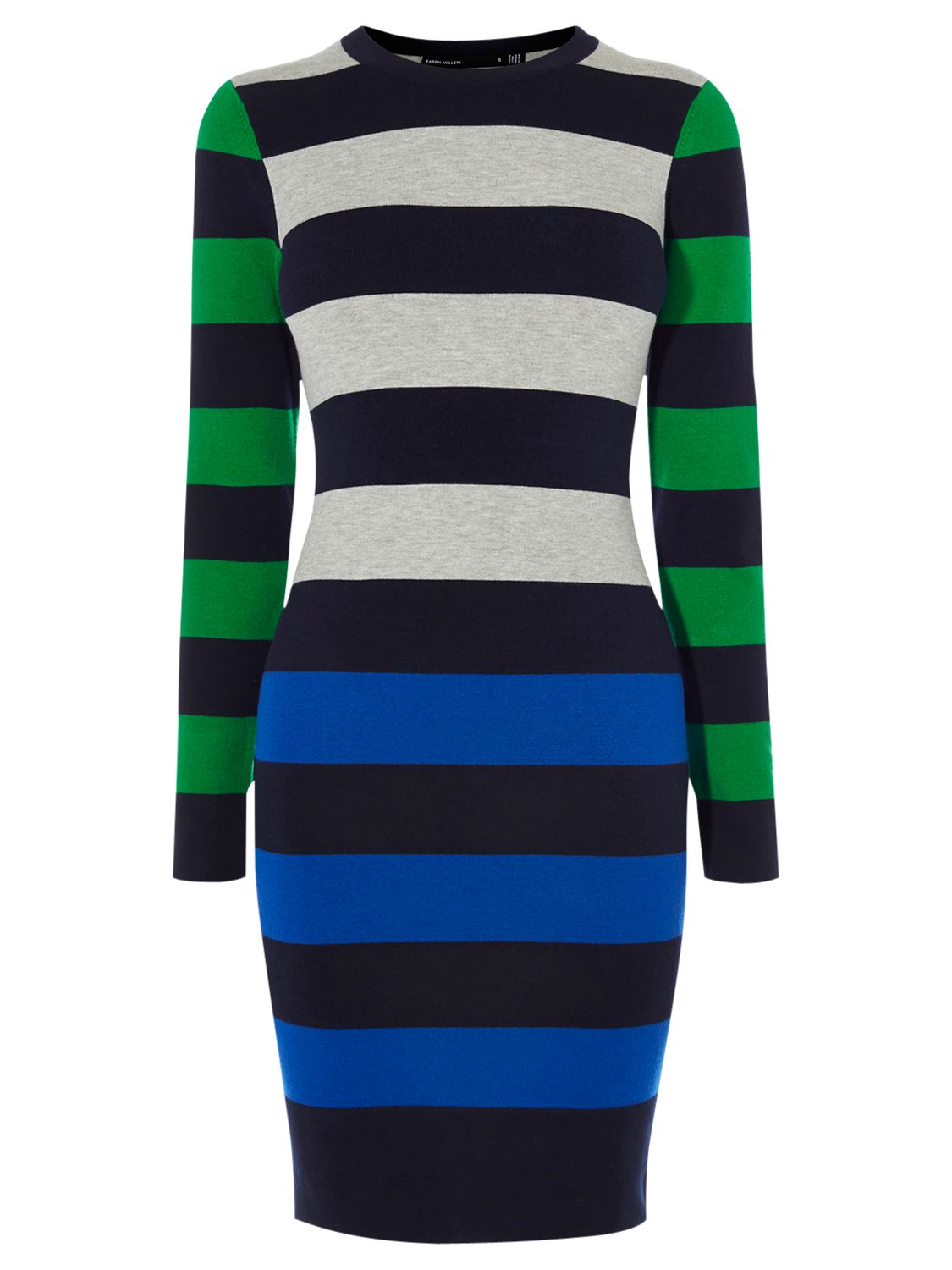 Karen Millen Colour Block Stripe Dress, Multi