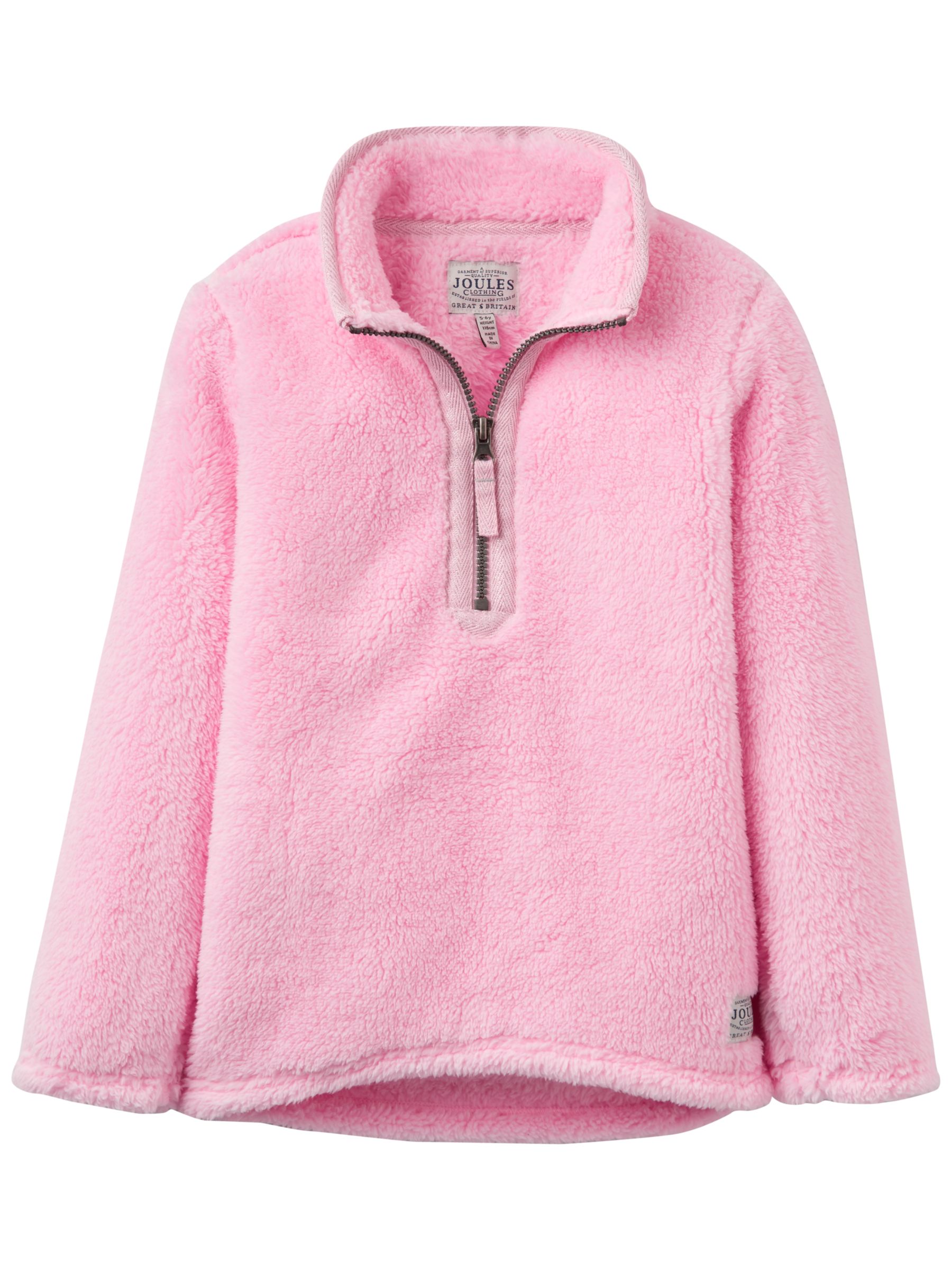 pink half zip fleece