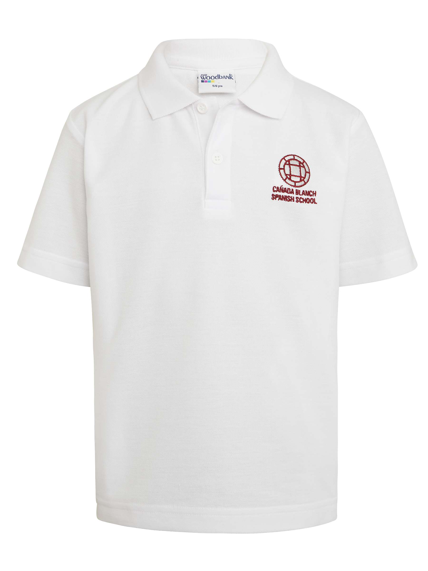 Buy Instituto Español Vicente Cañada Blanch School Polo Shirt, White Online at johnlewis.com