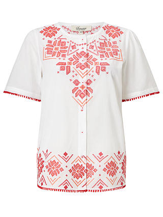 Somerset by Alice Temperley Embroidered Top, White Mix