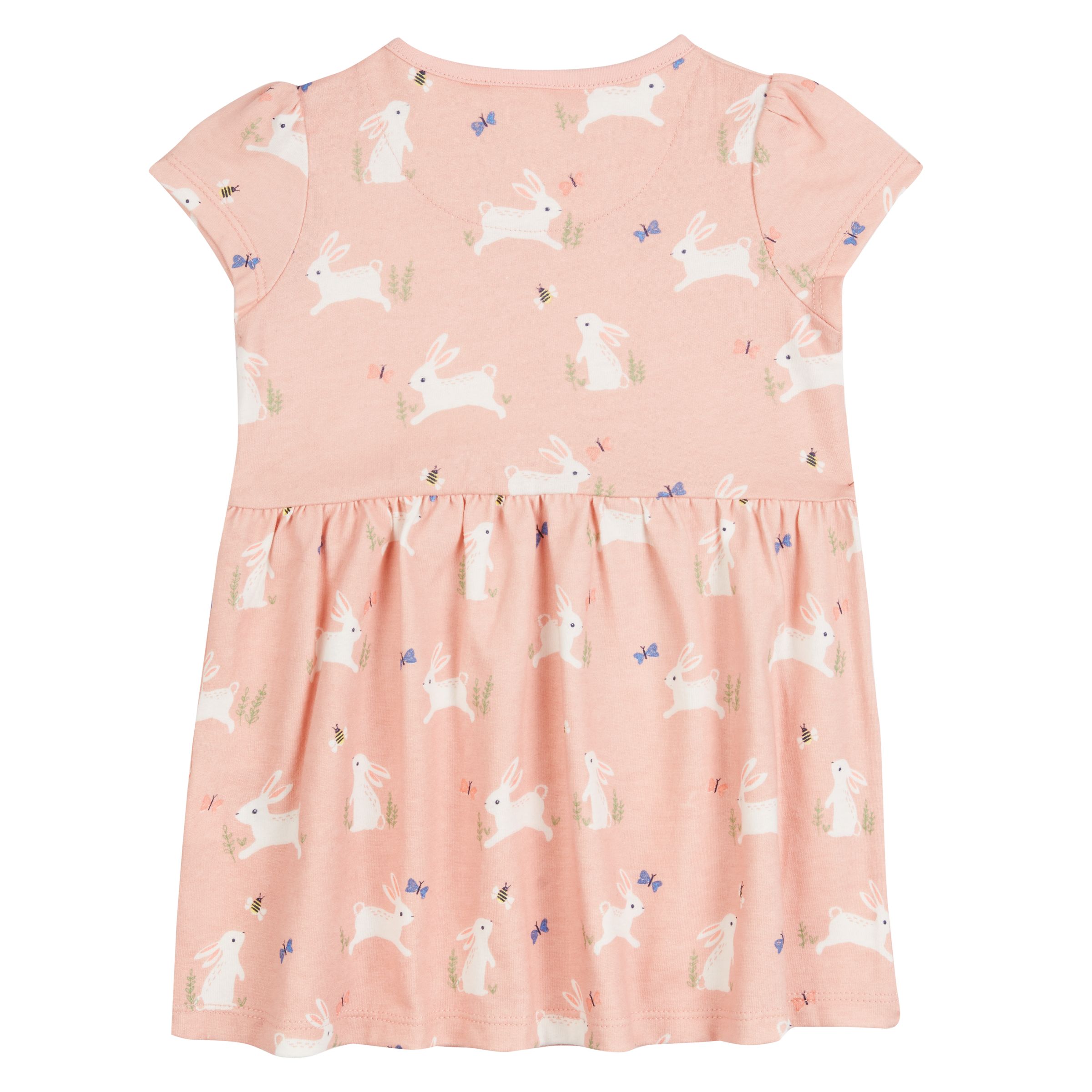 John Lewis Baby Bunny Dress, Pink