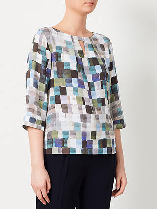 Kin Painted Square Print Top