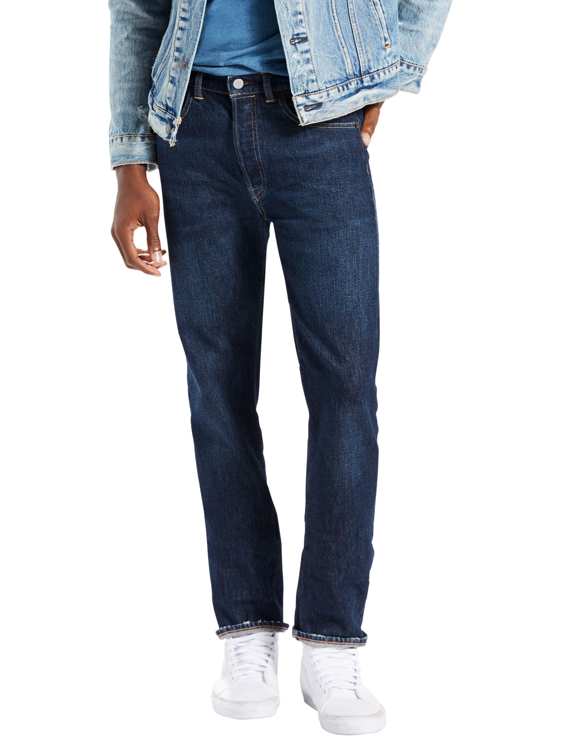 Levi's 501 Trucker Original Straight Jeans, Indigo at John Lewis & Partners
