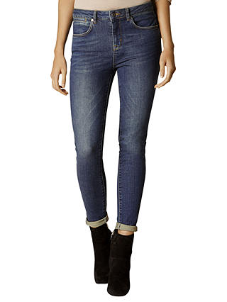 Karen Millen High Waist Skinny Jeans, Dark Denim