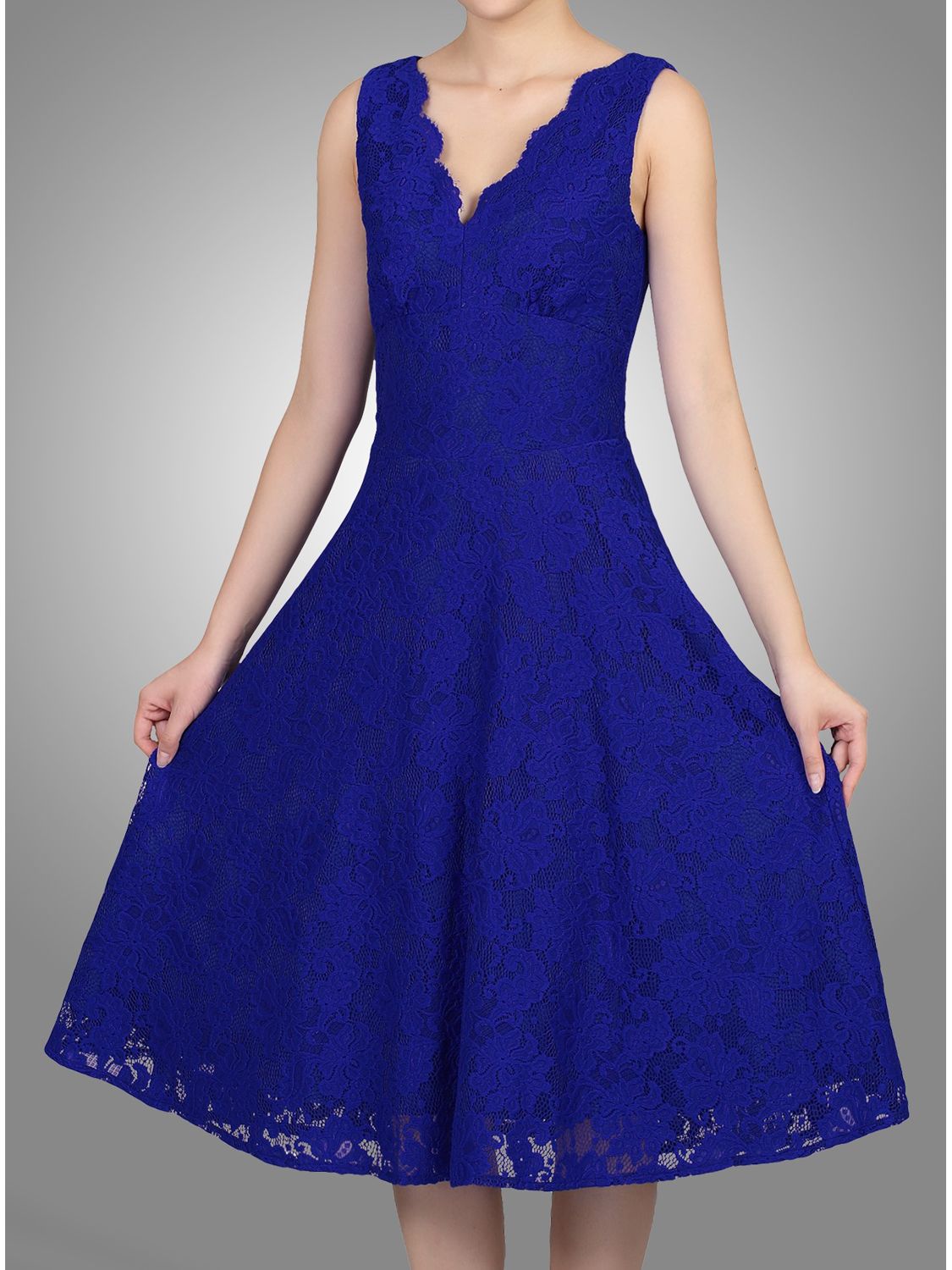 jolie moi blue lace dress