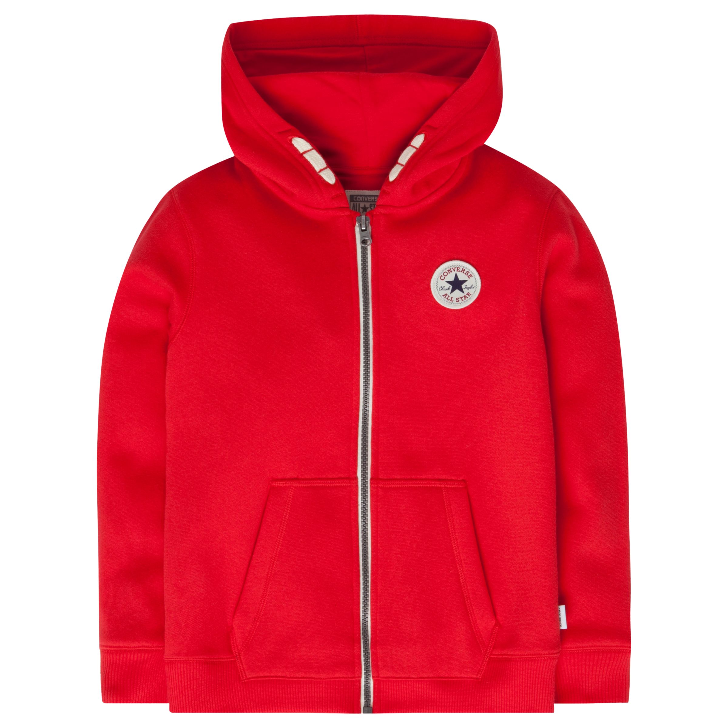 red converse zip up hoodie