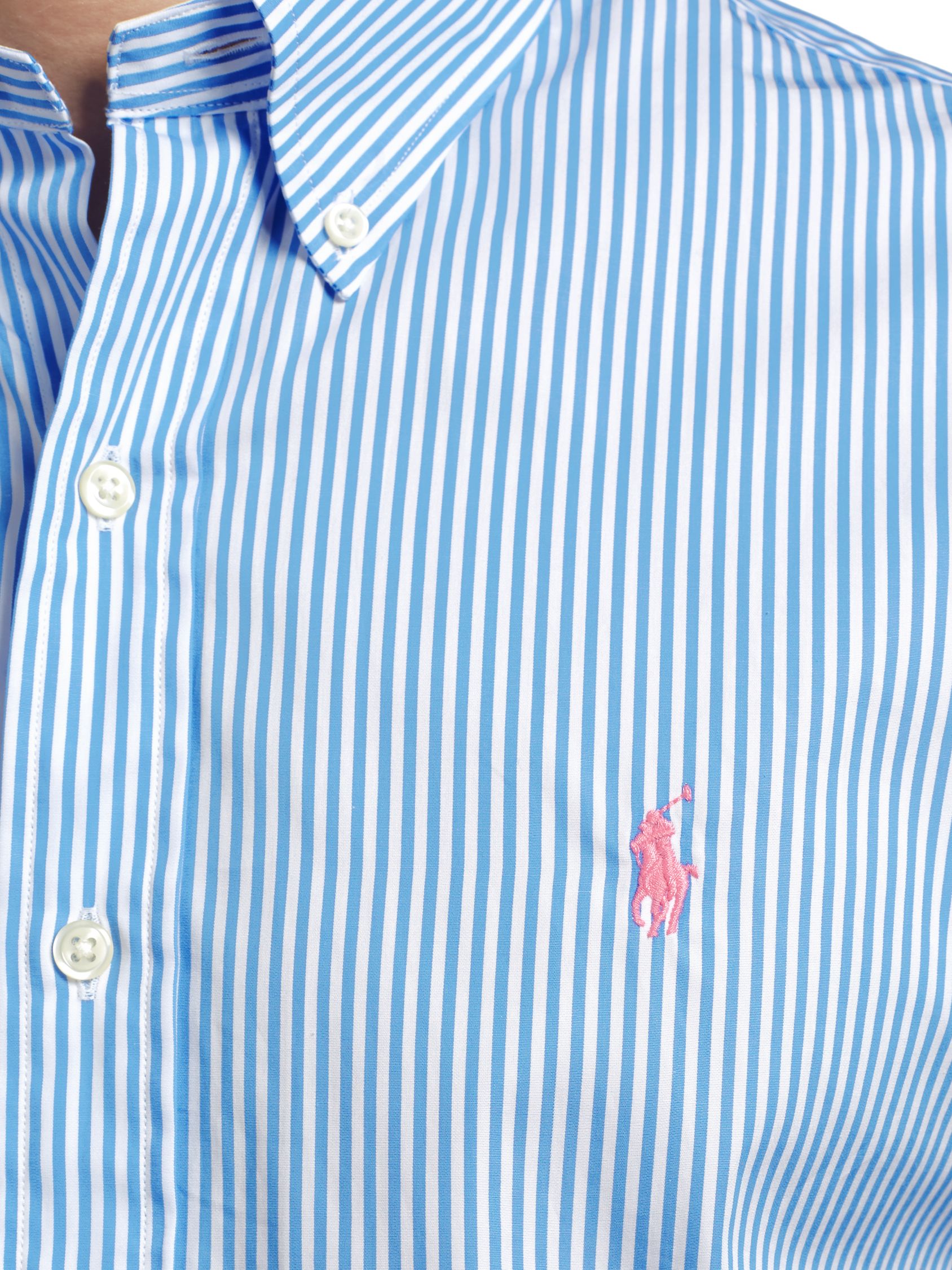 ralph lauren striped poplin shirt