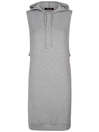 Jaeger Hooded Sweatshirt Dress, Grey