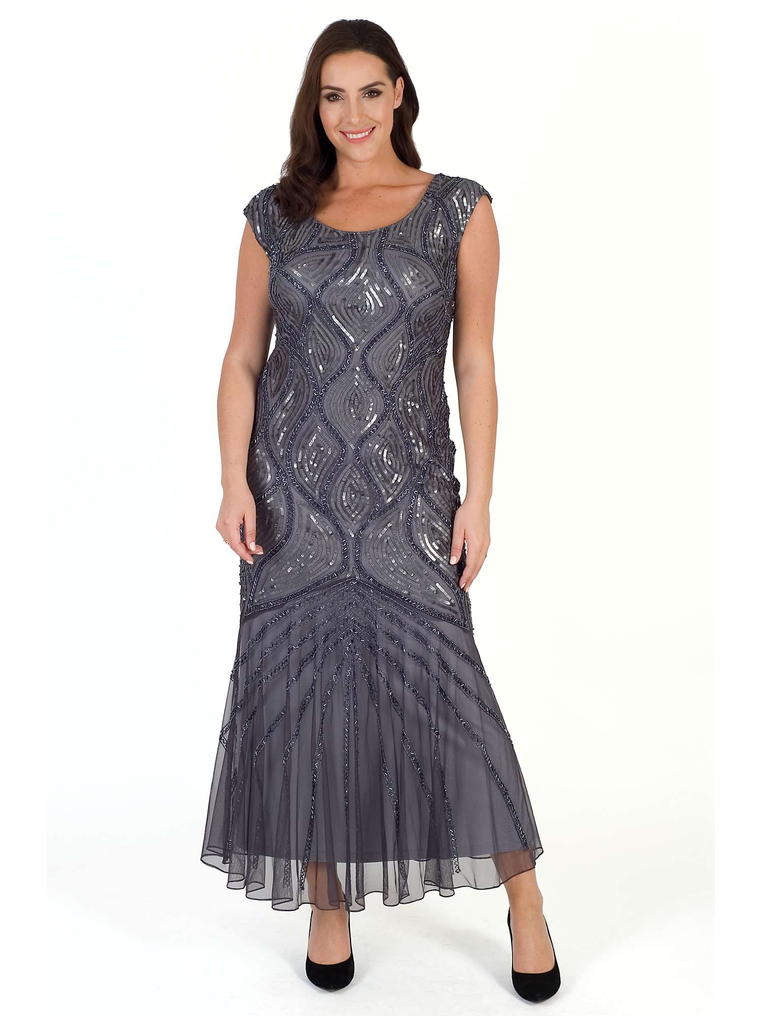 Buy Chesca Beaded Mesh Dress Online at johnlewis.com