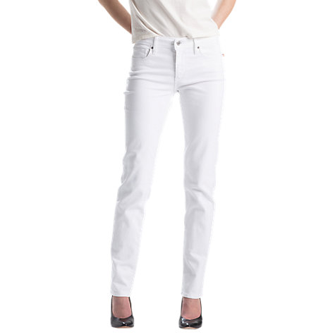 Buy Levi's 712 Mid Rise Slim Jeans, Western White | John Lewis