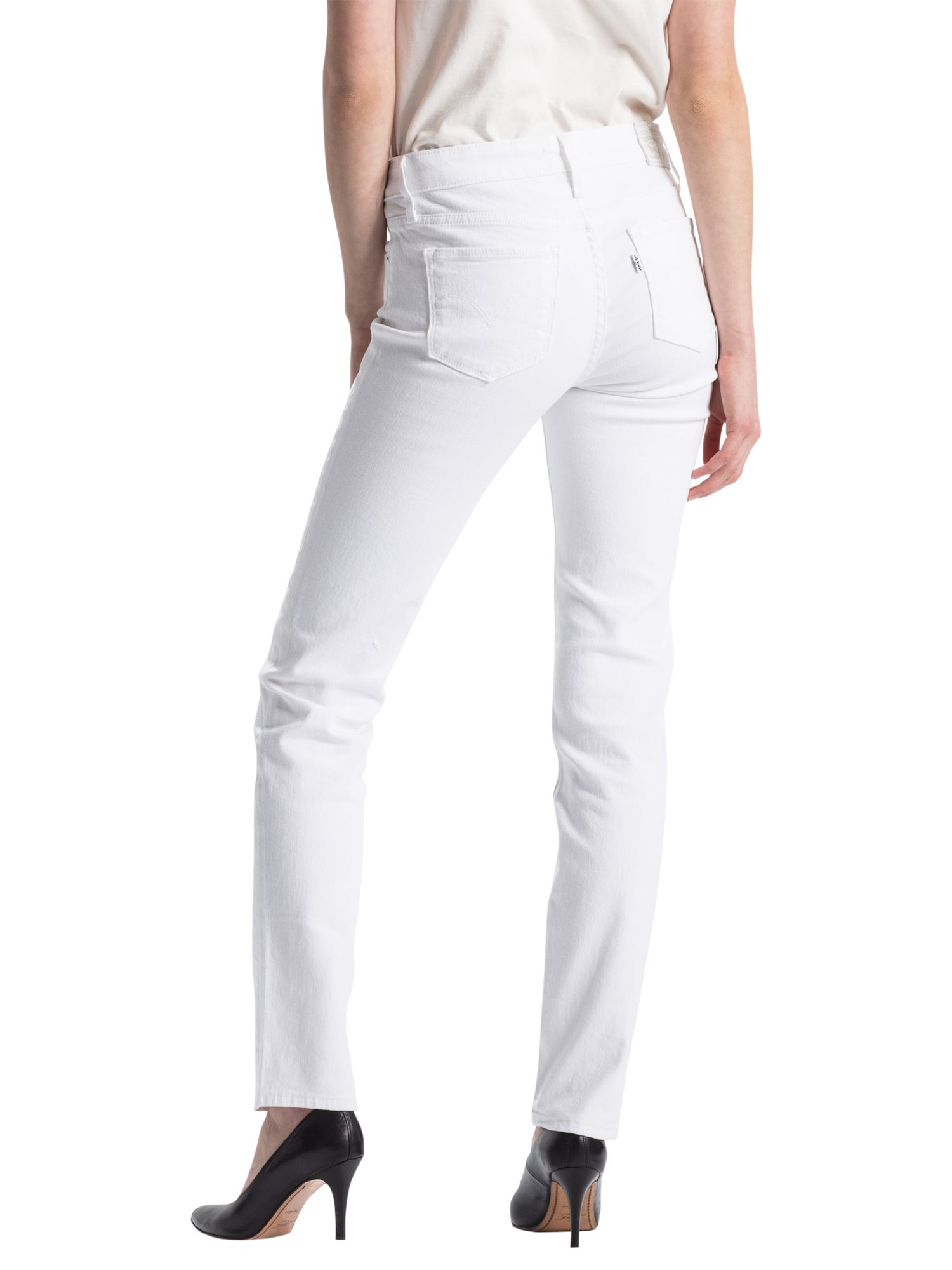 712 Mid Rise Slim Jeans, Western White 