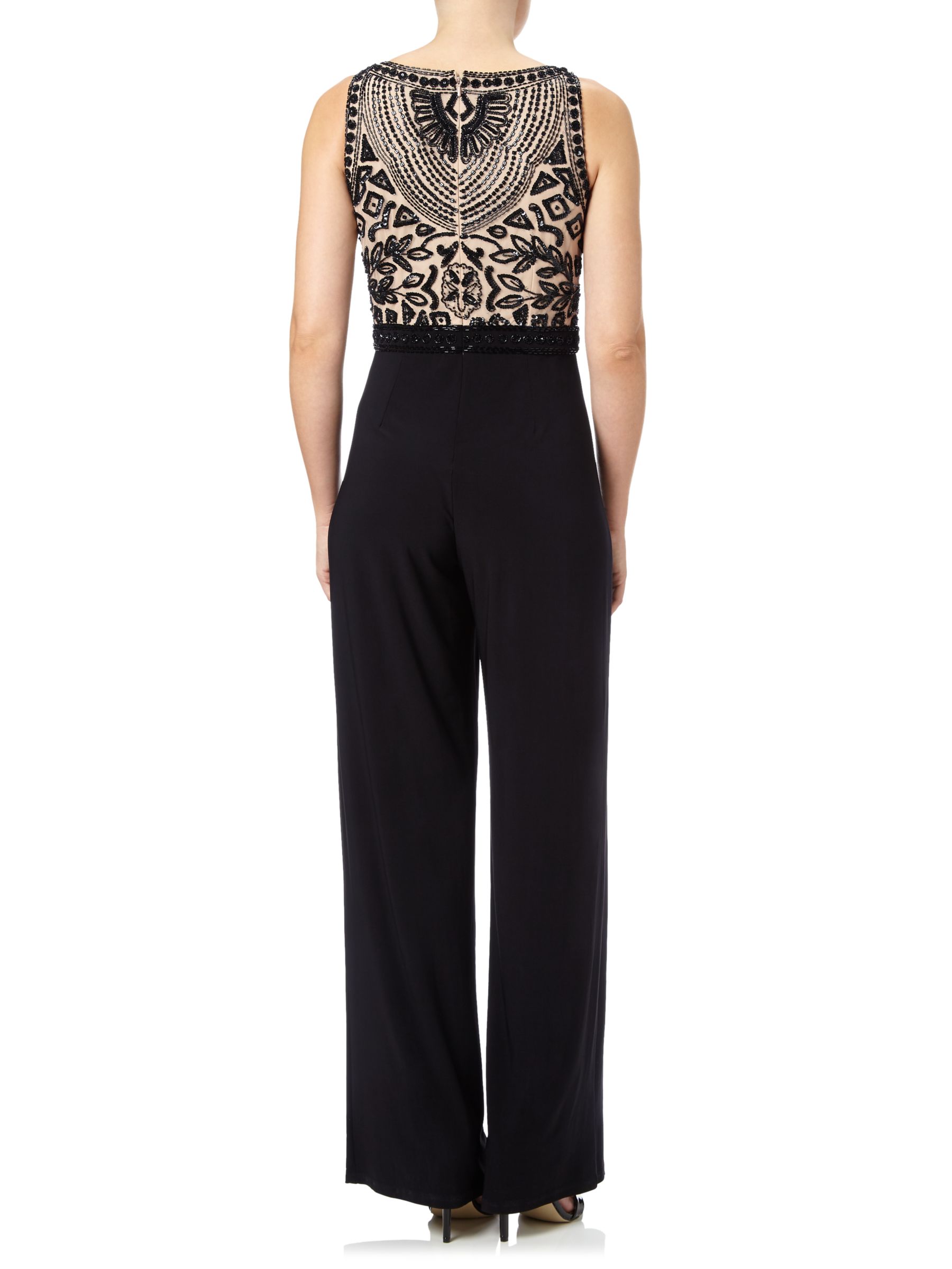 adrianna papell beaded halter jumpsuit