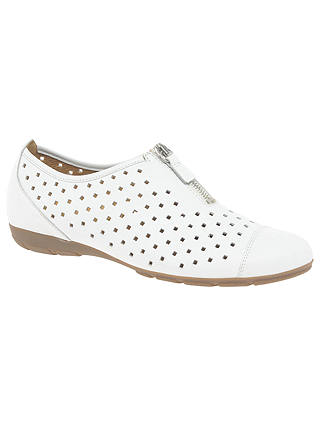 Gabor Gibson Perforated Zip Detail Pumps, White