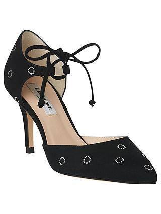 L.K. Bennett Fauna Embellished Stiletto Heeled Court Shoes, Black