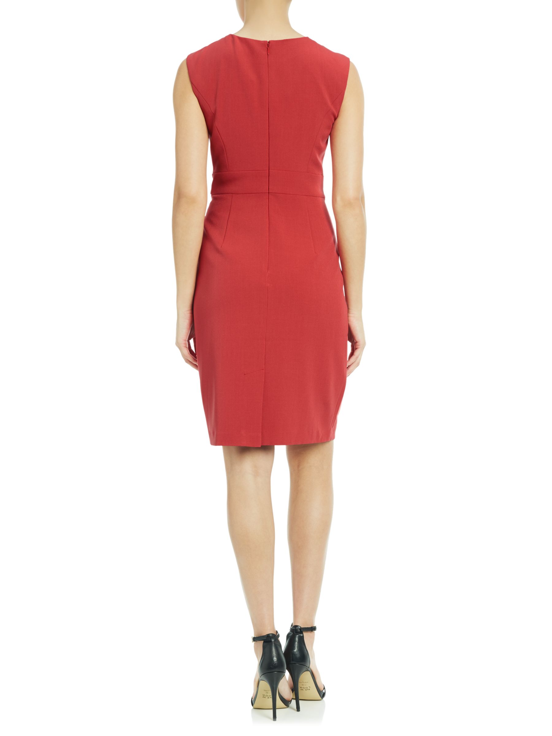 Adrianna Papell Pleated Bodice Sheath Dress, Rose Marquee